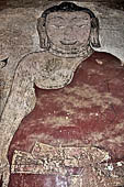 Bagan Myanmar. Sulamani temple. Seated Buddha. 